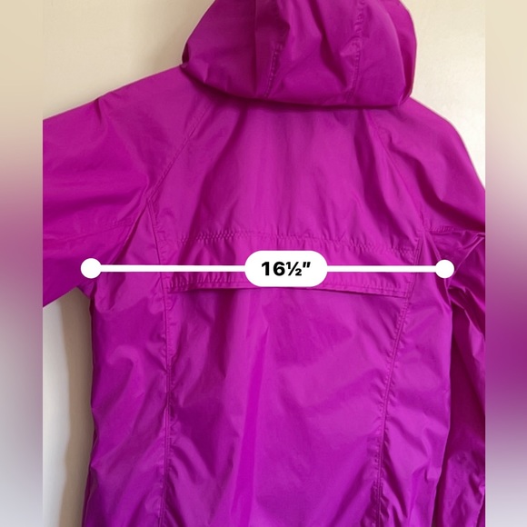 Columbia Jacket Fuchsia Raincoat Hood Front Zip Size Medium - Picture 7 of 8
